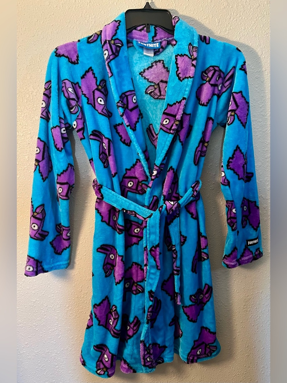 Fortnite Kids Loot Llama Plush Bath Robe -EUC